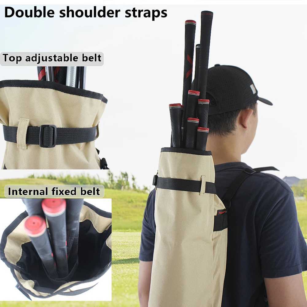 Lightweight Golf Carry Bag with Adjustable Shoulder Strap - Holds 8-10 Clubs Foldable Portable Golf Bag with Multiple Compartme D260323