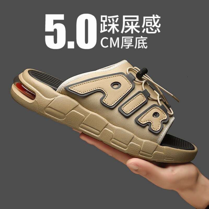 Plus Size Air Cushion Trendy Brand Slippers Summer Wear Internet Celebrity Non-Slip Outdoor Sports Thick-Soled Beach Sandals 6698