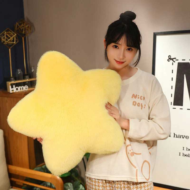 Moon Star Heart Sky Pillow Plush Purple Pink Yellow Fluffy Cushion Decor Sofa Chair Back Support Party Prop Ladies Gift H260323