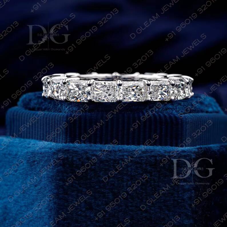 320 CT Radiant Cut Lab Grown Diamond IGI Certified Yellow Gold Wedding Anniversary Bridal Ring for Party Gift