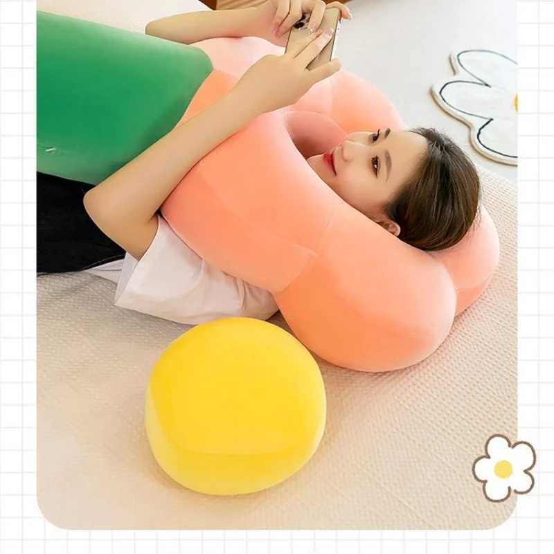 Long Flower Plush Body Pillow Creative Large Sunflower Cushion Sofa Decorative Stuffed Body Pillow Sleeping Back Cushion Decor H260323