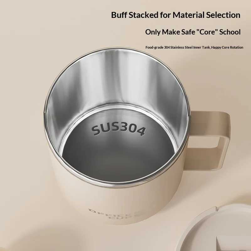 304 Stainless Steel Coffee Cup Ins Style High Appearance Level Office Water Cup Household Mug with Tea Strainer Simple Cup D260323