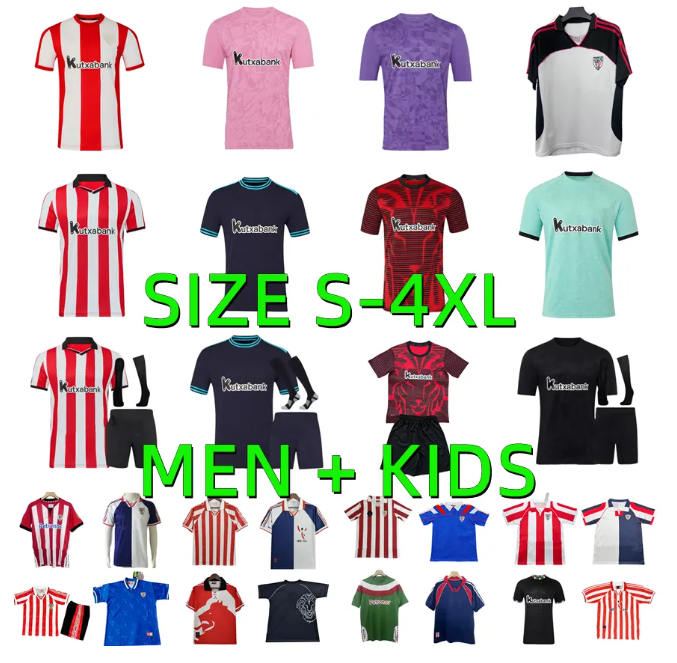 94 95 96 97 98 99 00 11 12 Bilbao Clubs Soccer Jerseys 25 26 WILLIAMS JR MUNIAIN O. SANCET 2025 2026 Athletic WILLIAMS VILLALIBRE J.GUERRERO YURI Football Shirt Men Kids Kit