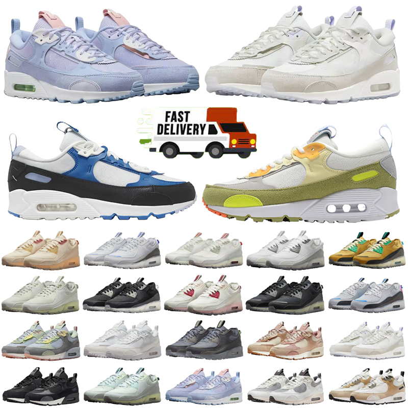Classic Terrascape FUTURA 90 Men Women Running Shoes Triple Black Mesh Leather White Yellow Grey Moss Green Volt Obsidain Sneakers size 36-45