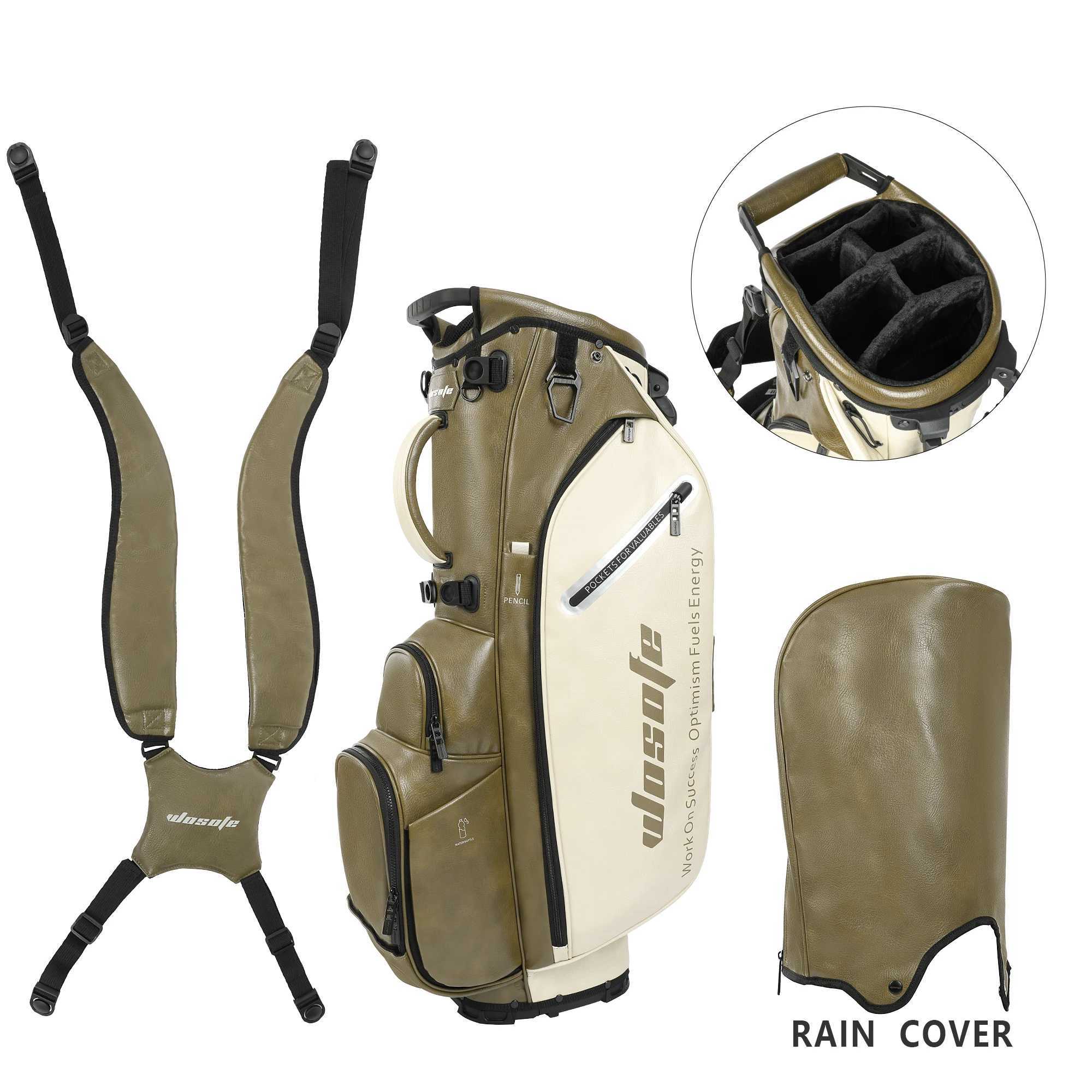 Lightweight Golf Stand Bag for Men Women PU Material 14/6 Way Dividers 6 Way Top Dual Strap with Stand Feature D260323