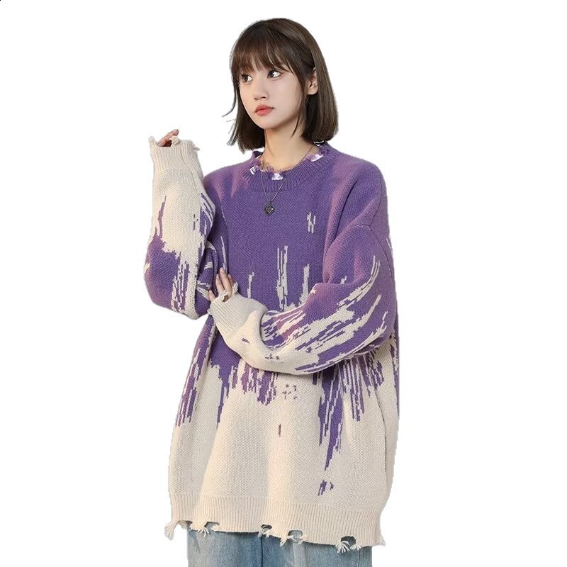 ExpertDesigned knitwear for both men and women twotone patchwork sweater with a highend feel suitable for outerwear 241010