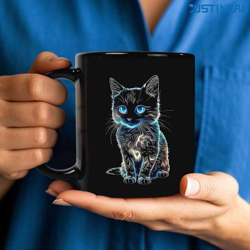Cute Cat Mug Office Home Cup Coffee Cup Water Cup Ceramic Cup Coffee Glass Cup Set Self Stirring Mug Tea Cup Set Ceramic Mug D260323