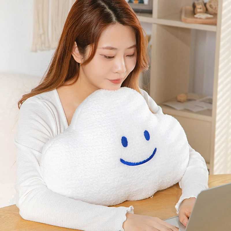 Ins Wind Cute Cloud Pillow Super Soft Cushion Smiling Face Dormitory Decoration Nap Sleeping Doll Female Birthday Gift H260323