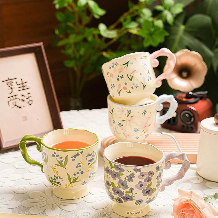 Ceramic cup Coffee cup Water cup Mug Tea cup CupMacaron color Unglazed bisque Matte finish Color glaze Spoon Customizable o H260323