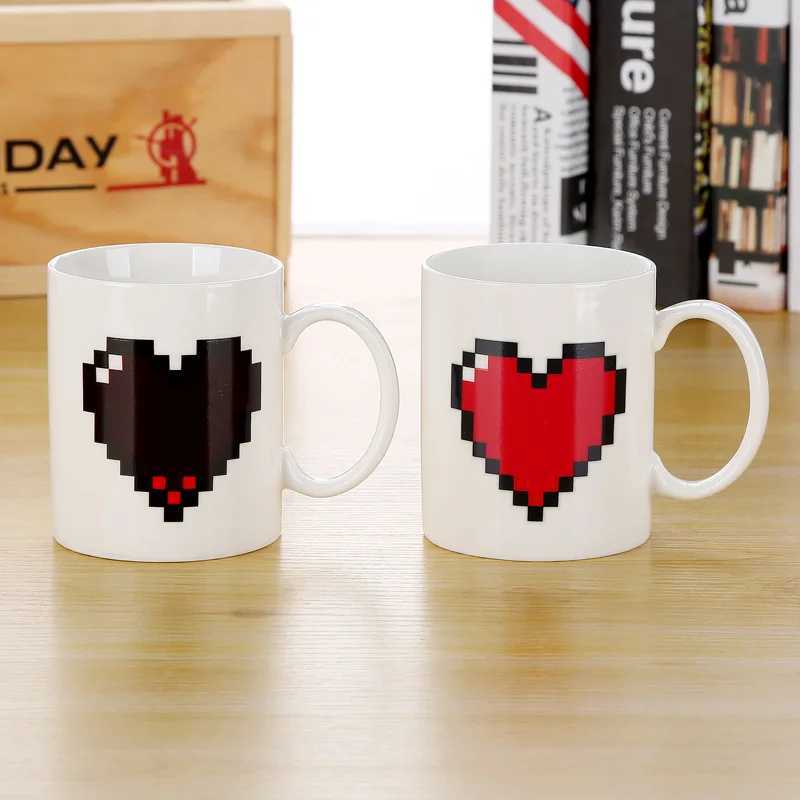 Change Color When Exposed To Hot Water Creative and Fun Mugs with Color-changing Effect Coffee Mugs Ceramic Tableware Household D260323