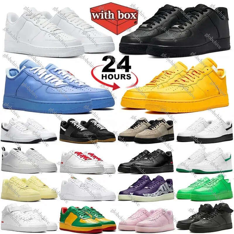 Designer One af1s Casual Sneakers Men Women Classic 1 Triple White Black Mens Womens Traienrs Outdoor Sports Runners 1s Shoes