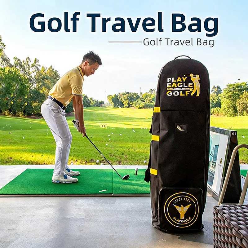Golf Aviation Bag Golf Bag with Silent Wheels HKB02 Large Capacity Storage Foldable Airplane Travelling Golf Bag D260323