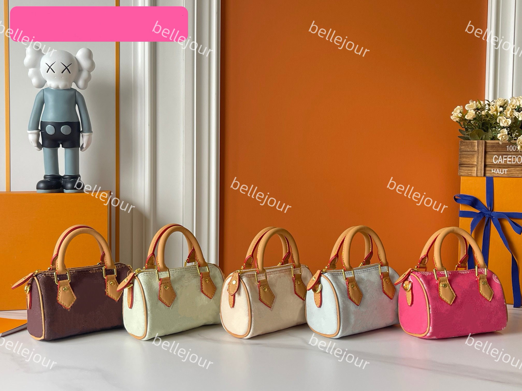 Luxury designer mini denim shoulder bag, women's leather handbag, wallet bag, luxury messenger bag