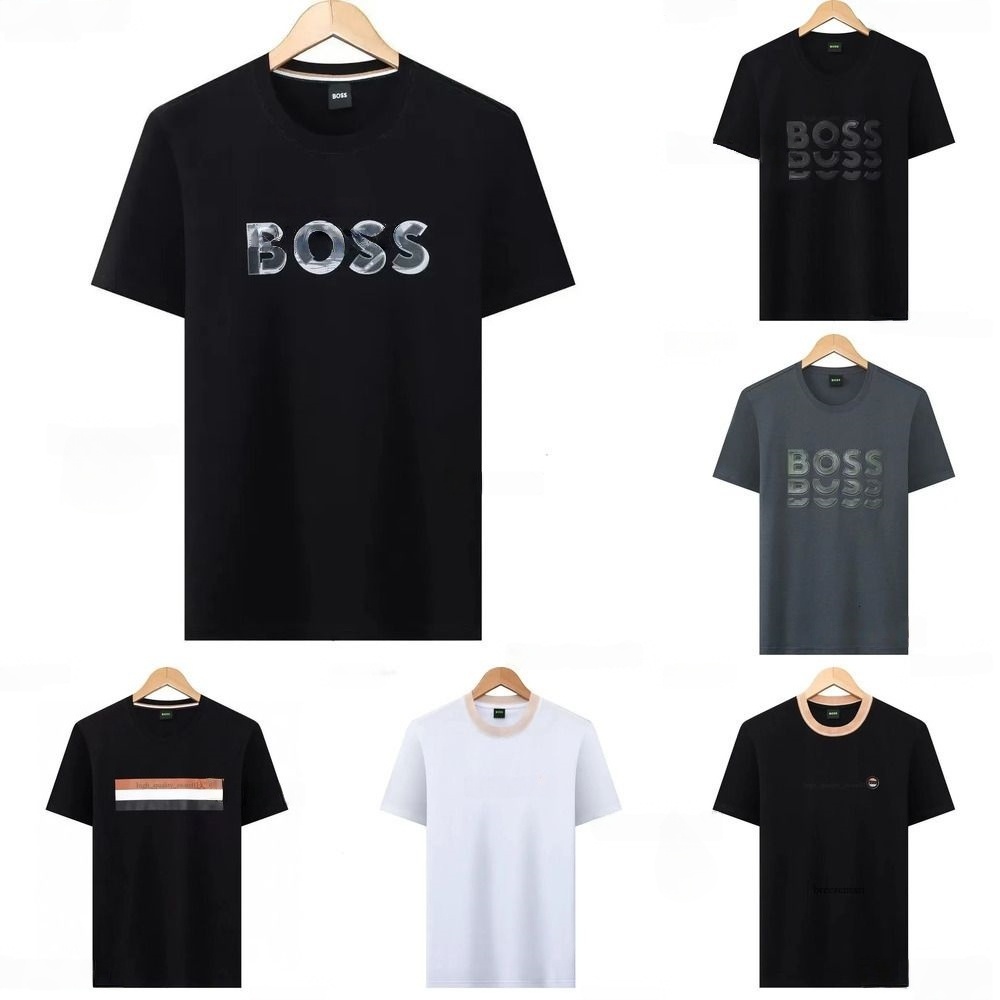 Bosshugo Shirts Mens Designer Tshirt Bosse T-Shirt Casual Crew Neck Cotton Tees Summer Polo T Shirt USA Streetwear Luxury Trendy Short Sleeve Clothes
