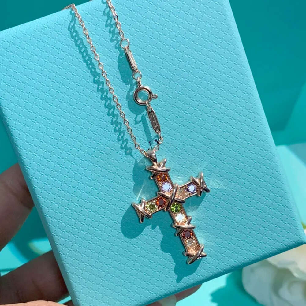 Chromed Heart Necklace Designer Necklace Luxury Jewelry Designer Jewelry Women Metal Diamonds Cross Stainless Steel Necklace High Quality Necklace Good 8C1
