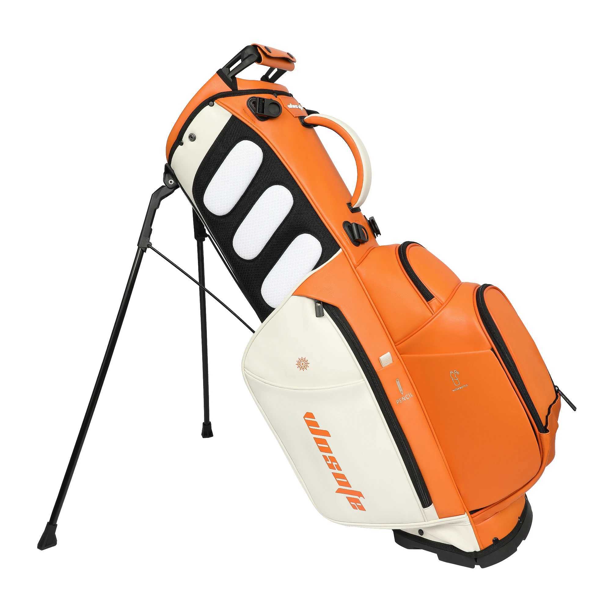 Lightweight Golf Stand Bag for Men Women PU Material 14/6 Way Dividers 6 Way Top Dual Strap with Stand Feature D260323