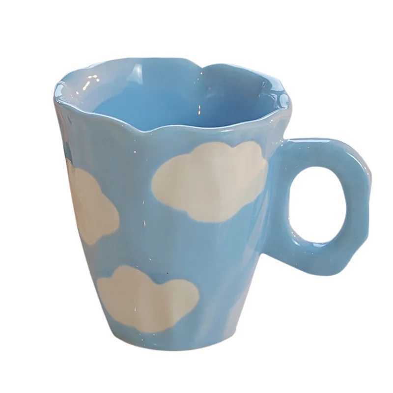 Ins style small fresh hand squeezed mug with high appearance drinking cup creative ceramic cup H260323