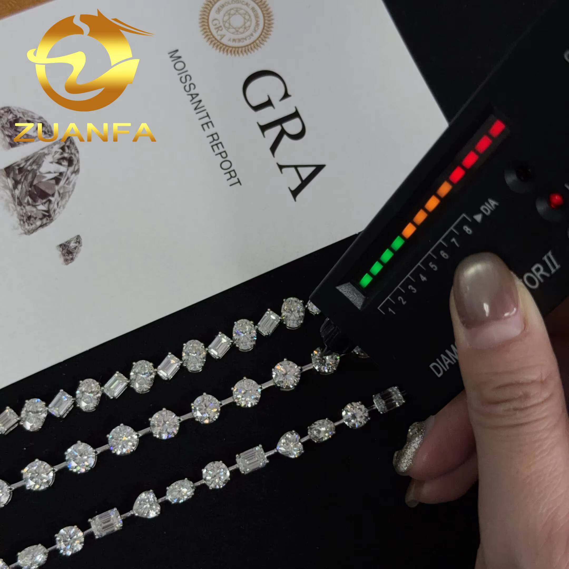 New Fancy Cut Hip Hop Jewelry 925 Silver Moissanite Diamond Tennis Bracelet Men Women Iced Out Tennis Bracelet