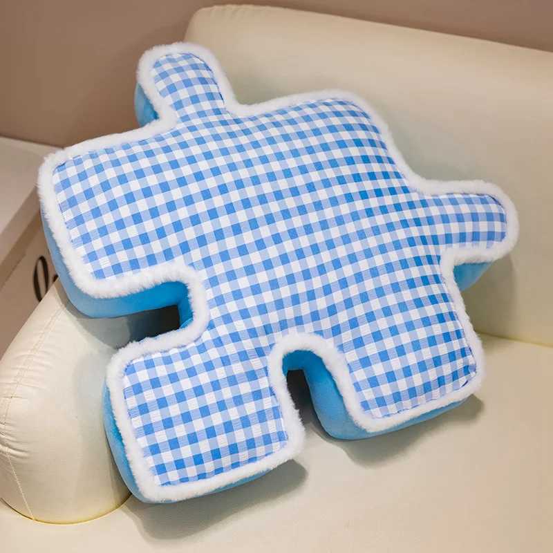Adult Puzzle Plaid Pillow Creative Cushion For Bedroom Bed Sofa Living Room Bay Window Office H260323