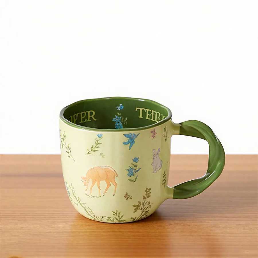 Ceramic cup Coffee cup Water cup Mug Tea cup Cup Kids Minimalist Nordic style For brewing tea With handle Engraving available H260323