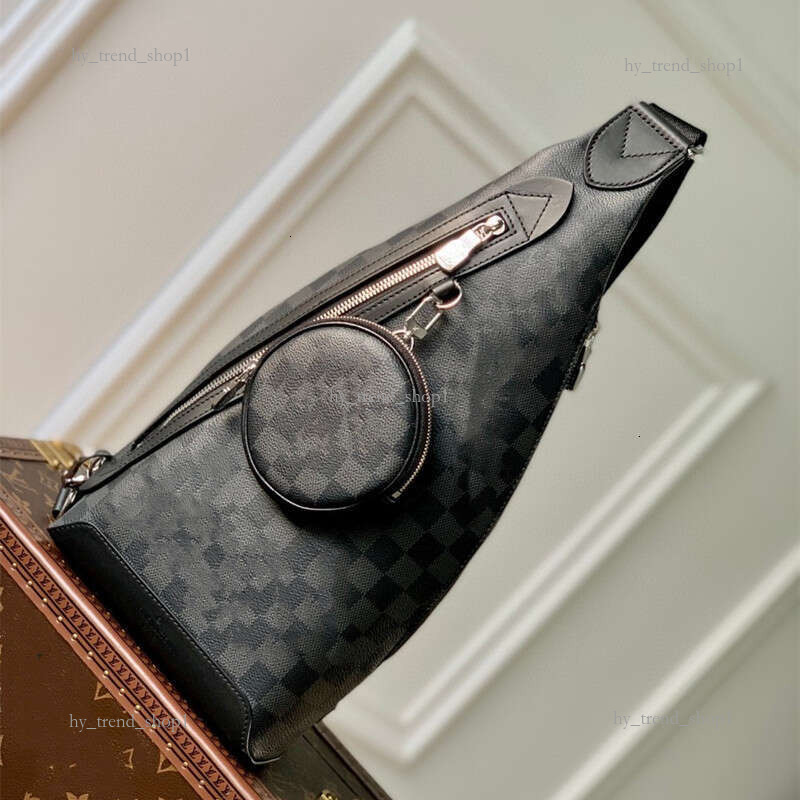 Classic Casual dou slingbag monogram shadow Men's chest bag Designer bag for men Cross body cycling bag Sports purses Phone bag Duo Sling Bag Designer crossbody bag 54