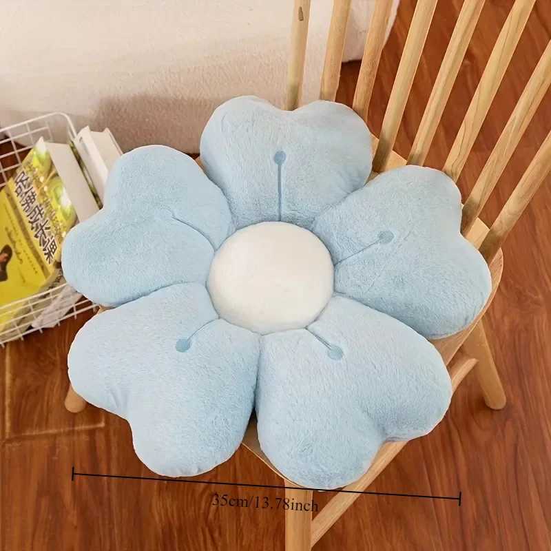 Flower Shaped Plush Pillow Comfortable and Cute Chair Cushion Floor Mat H260323
