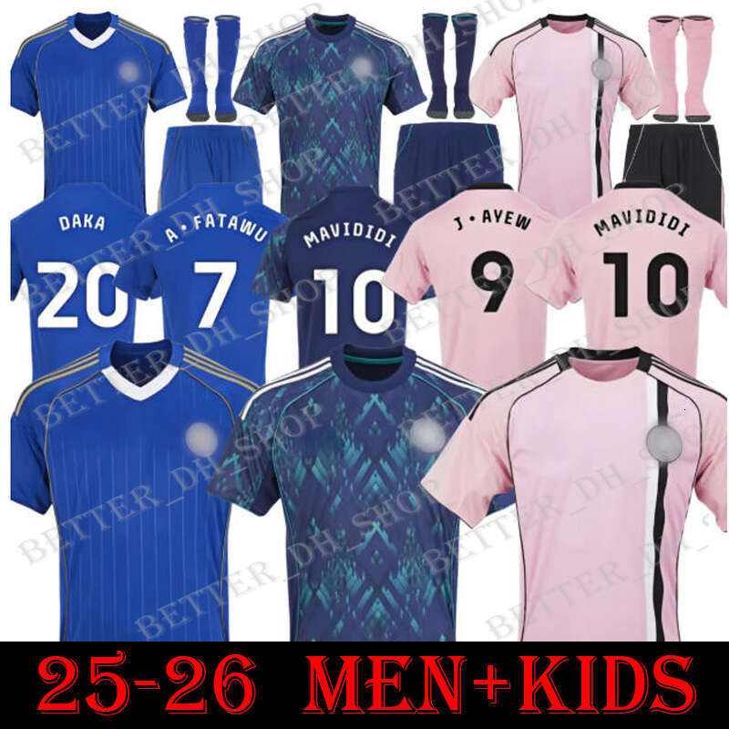 25 Leicester Cities Soccer Jerseys 2025 26 Home Away Third VARDY MAVIDIDI DAKA AYOZE Men Kid Football shirts Kit Sports uniform set Fans 3XL 4XL
