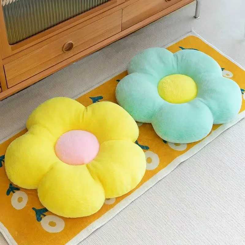 Flower Plush Throw Pillow Soft Plant Chair Cushion Living Bedroom Home Decorative Pillows Sofa Cushions Birthday Gifts H260323