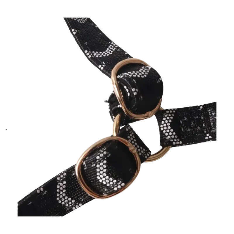 Dog Cat Harness Aminger Leash Vest Style Small Harness Breathable Mesh Dog Teeth PU Suede Set Pet Supplies Dog Cat Collar
