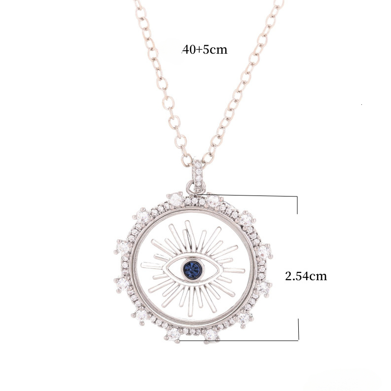 Necklace Hot-Selling Floating Evil Eye Necklace Hummingbird Pendant Necklace Creative Design Copper Inlaid With Zircon Hip-Hop Necklace