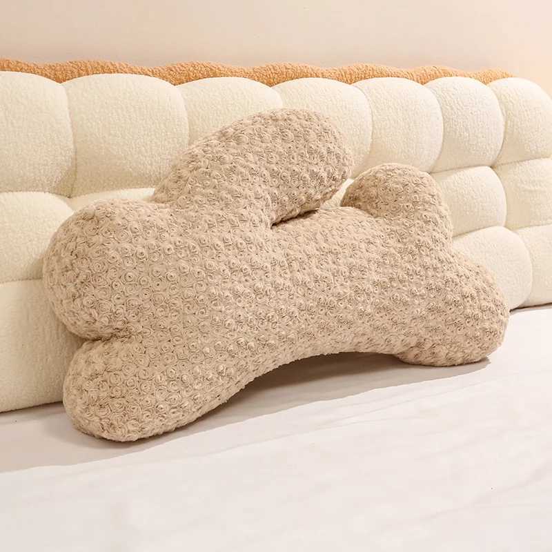 Easter Bunny Shaped Throw Pillow Soft Stuffed Plush Toys Jumping Rabbit Plushies Animal Doll Happy Easter Day Party Decors H260323