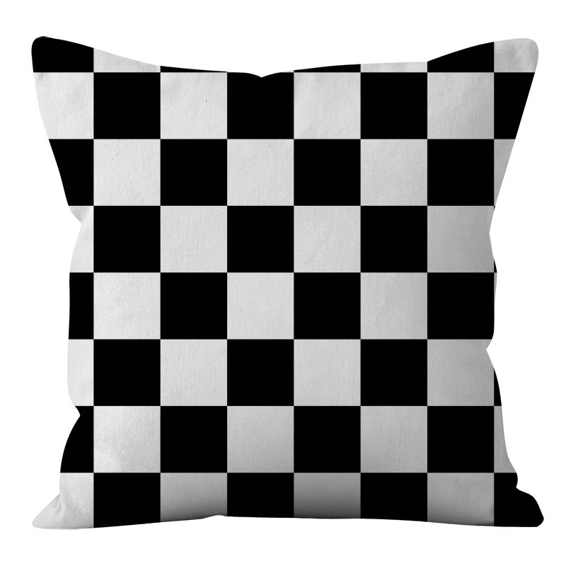 And Black White Geometric Abstract Pillowcase For Living Room Sofa Bedroom Cushion Bay & Window Seat Dormitory Pillow Decoration