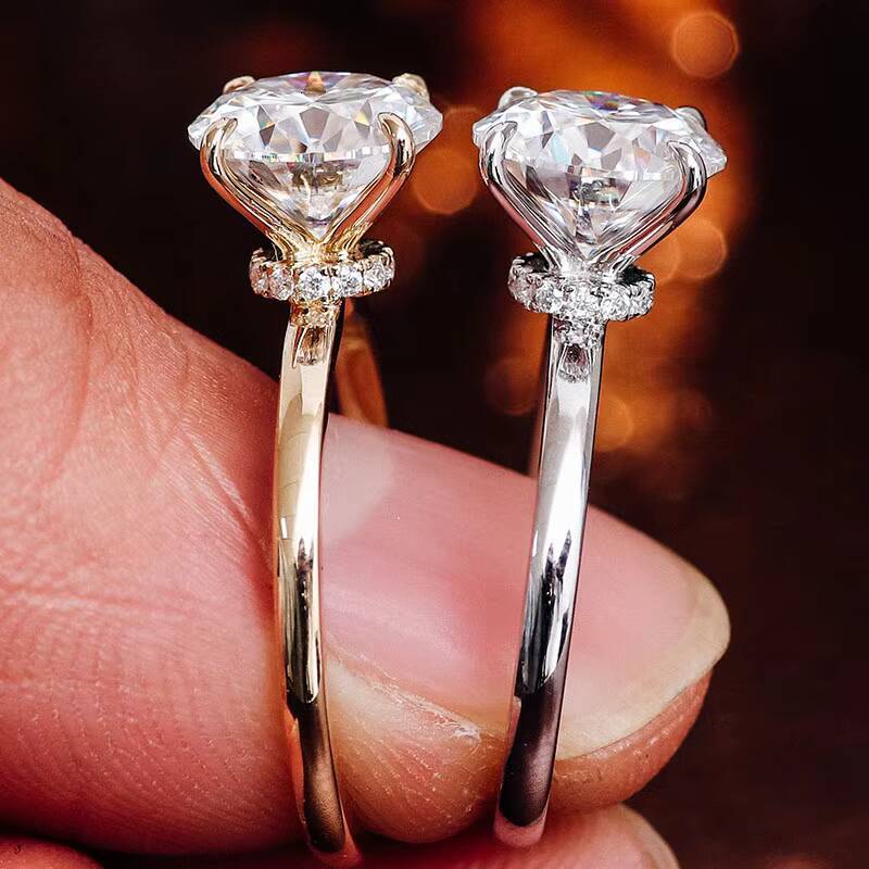 Promotion Factory Wholesale Solitarie 1ct IGI D/VVS1 Lab Diamond Ring 10k Gold Engagement Wedding Ring Women Ring Fine Jewelry