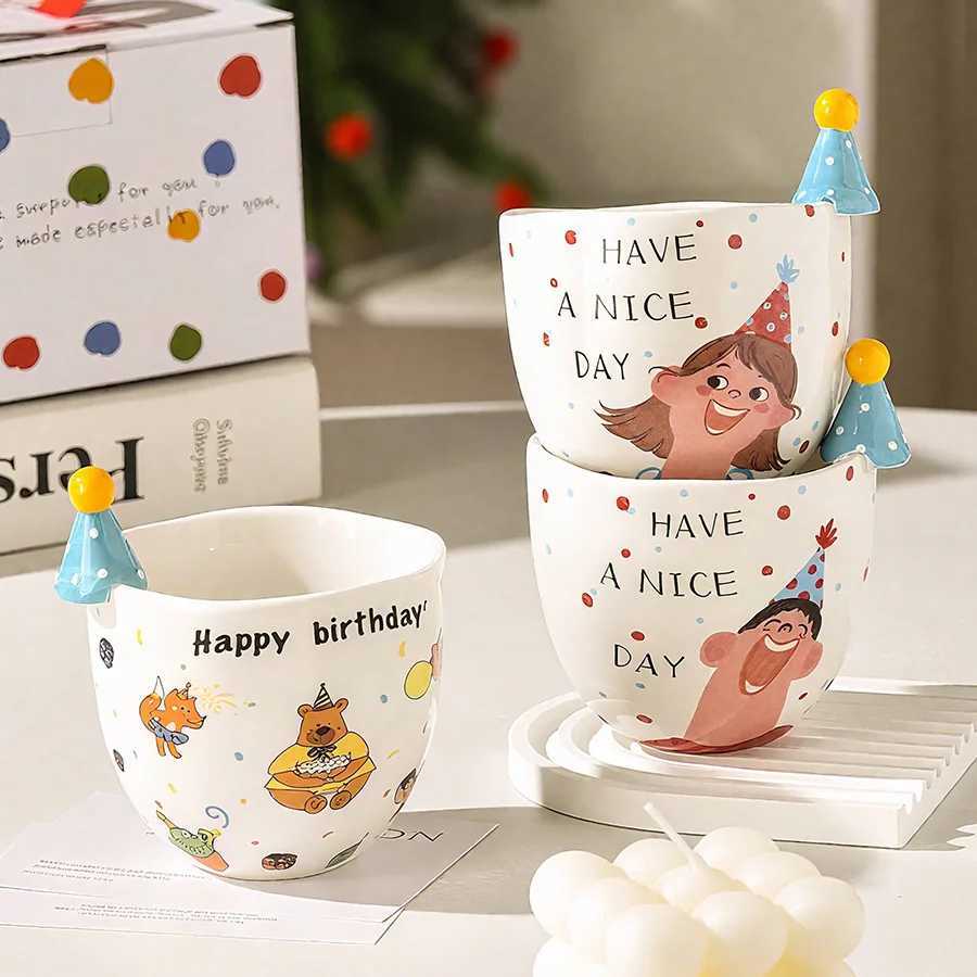 Ceramic cup Coffee cup Water cup Mug Tea cup CupCouple For home Milk Pure white Bone china Jingdezhen ware Large capacity High-t H260323