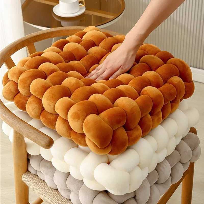 Aesthetic Knot Plush Cushion Nordic Weave Stuffed Pillow Sofa Decorative Modern Pillow Soft Office Chair Floor Cushion Decor H260323