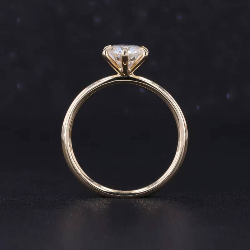 IGI 1ct ROUND Lab Diamond 10k 14K 18K Gold Ring D VS1 1CT Anniversary Band Man Made Diamond Wedding Ring