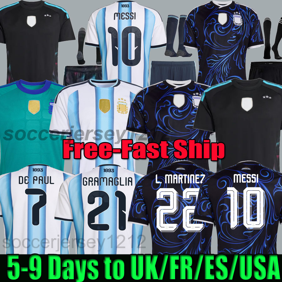 2026 soccer Jerseys ArgentinaS Fan player 2025 ENZO ALVAREZ DI MARIA MESSIS kids kit football shirt long MARTINEZ 25 26 27 DYBALA DE PAUL J.Alvarez 2006 Retro RIQUELME