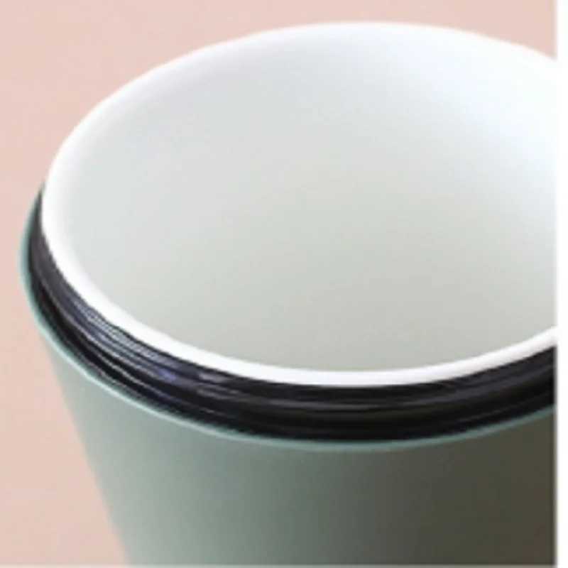 Fashion cup Pure ceramic inner pot coffee cup mens and womens high-value portable milk tea cup insulated cup water cup D260323