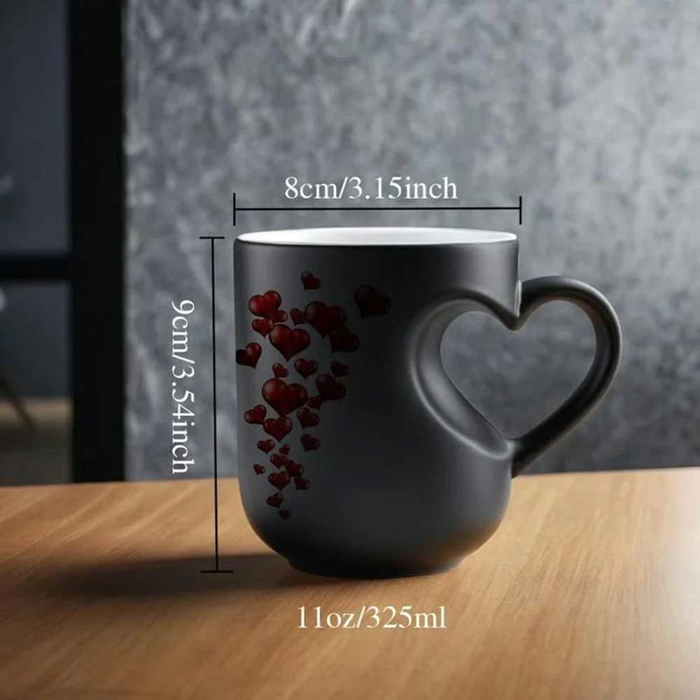 Color Changing Funny Mug Magic Coffee Tea Heat Changing Sensitive Cup Design Drinkware Ceramic Mugs Valentines Love Gift Idea D260323