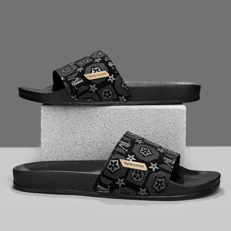 A single-heel men's style flip-flop over-the-shoe lightweight luxury beach sandals