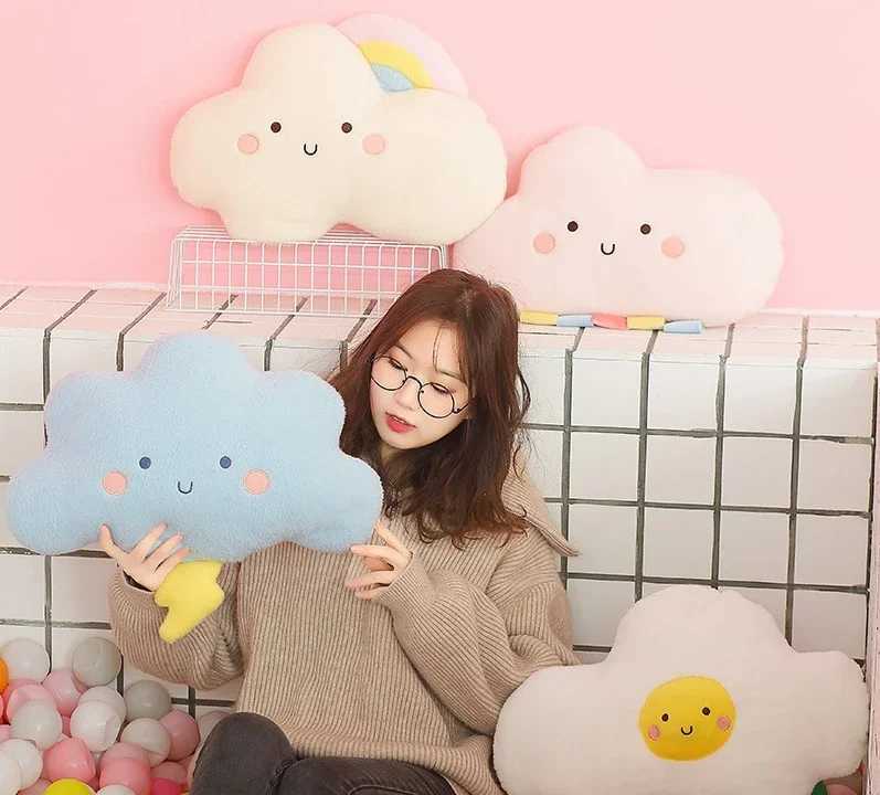 Cute cloud shaped pillow sofa car chair seat cushion office nap pillow childrens room home decoration birthday gift cute pillow H260323