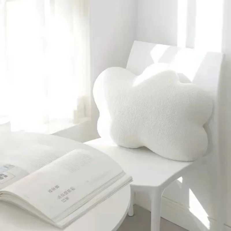 Cloud Shaped Plush Throw Pillow Soft Fluffy Home Decor Cozy Comfortable Minimalist Bedroom Living Room Reading Chair Companion H260323