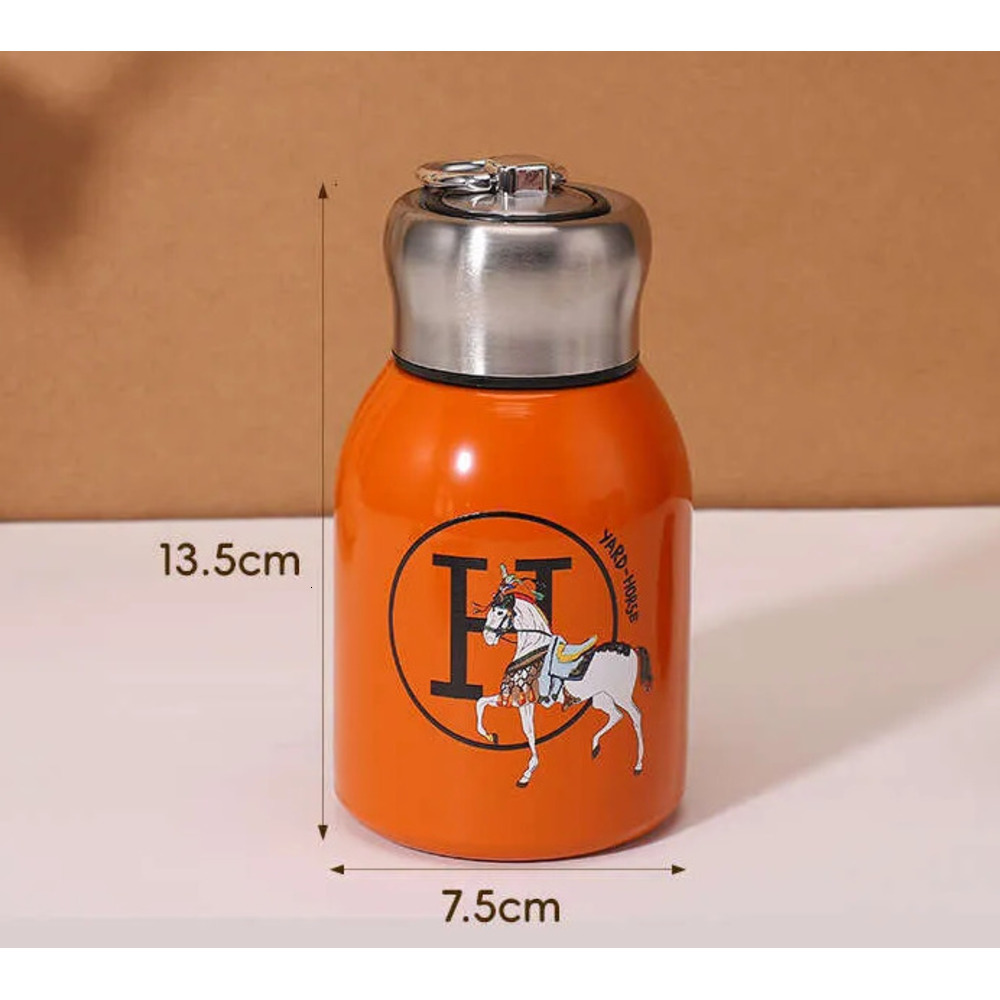 Creative 316 Stainless Steel Little Chubby Thermos Stylish Mini Minimalist Short Bodied Cup With Handle Luxury Style