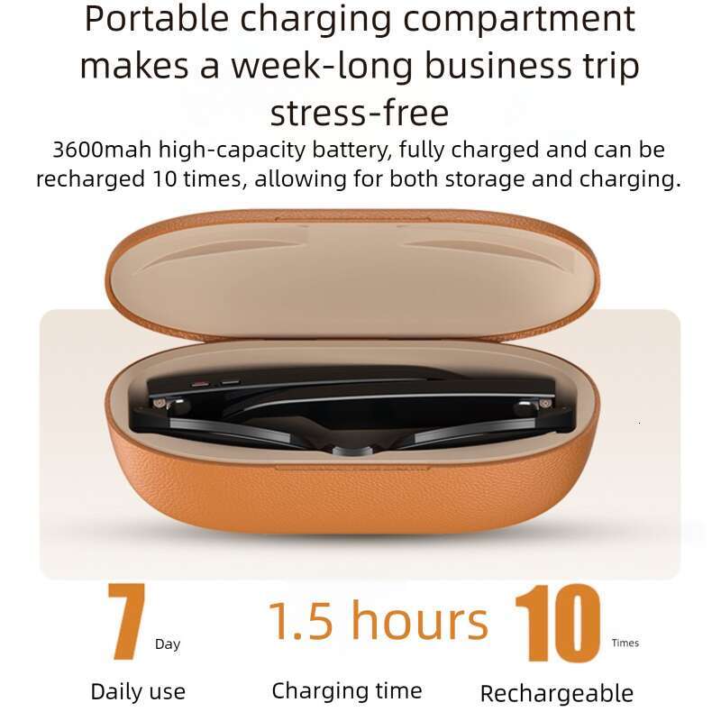 New Smart AI Glasses with Charging Case, Dual-Core Architecture, Patented Design, Comfortable Wear, HD Recording Camera Glasses CKS