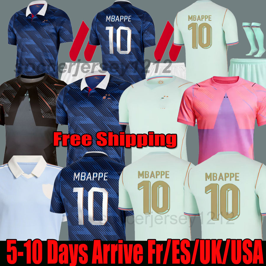 2026 French Soccer Jerseys BENZEMA MBAPPE GRIEZMANN SALIBA PAVARD Dembele 2025 Maillot De Foot Kids 25 26 27 Football Shirt men 1998 KOLO MUANI 2006 Retro