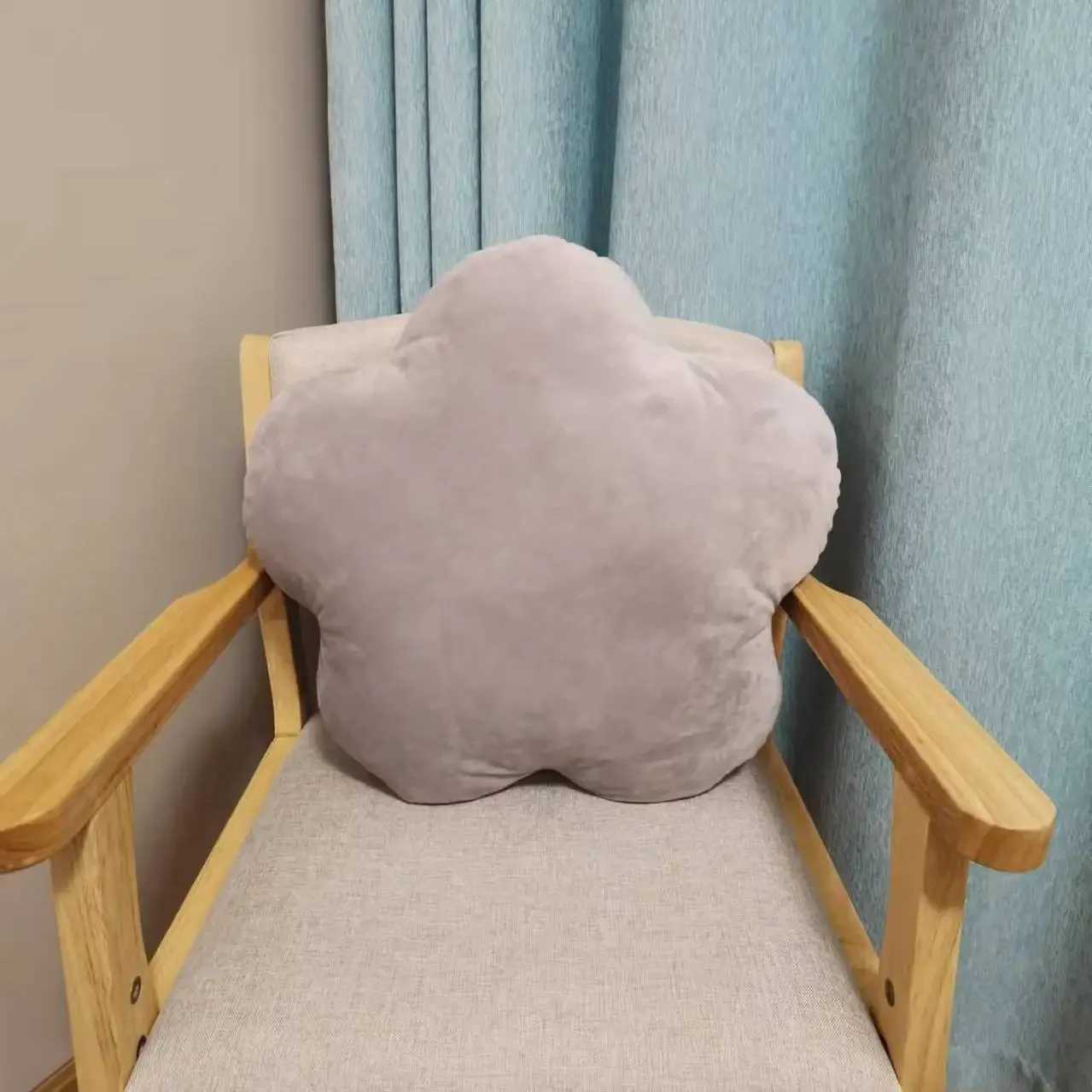 Back Cushion Flower Simple Style Cute Solid Color Bedroom Household Plush Throw Pillow Office Sofa Bowknot Multipurpose Pratical H260323