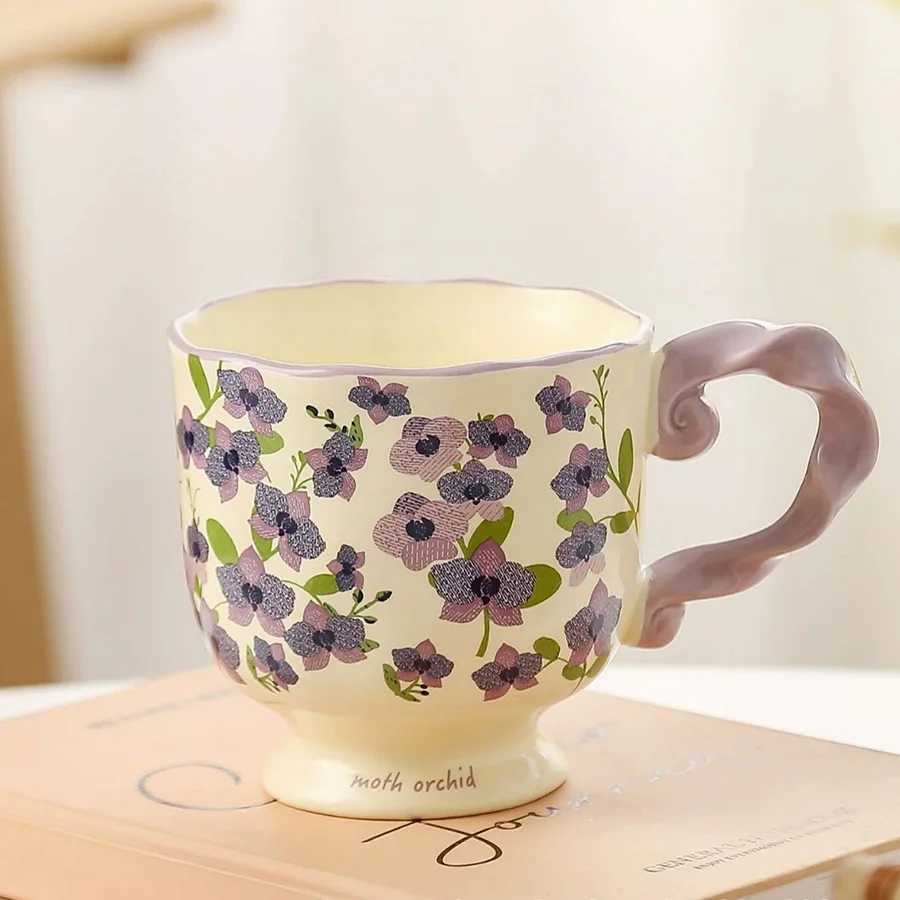 Ceramic cup Coffee cup Water cup Mug Tea cup Cup Couple For home Milk Pure white Bone china Jingdezhen ware Large capacity H260323