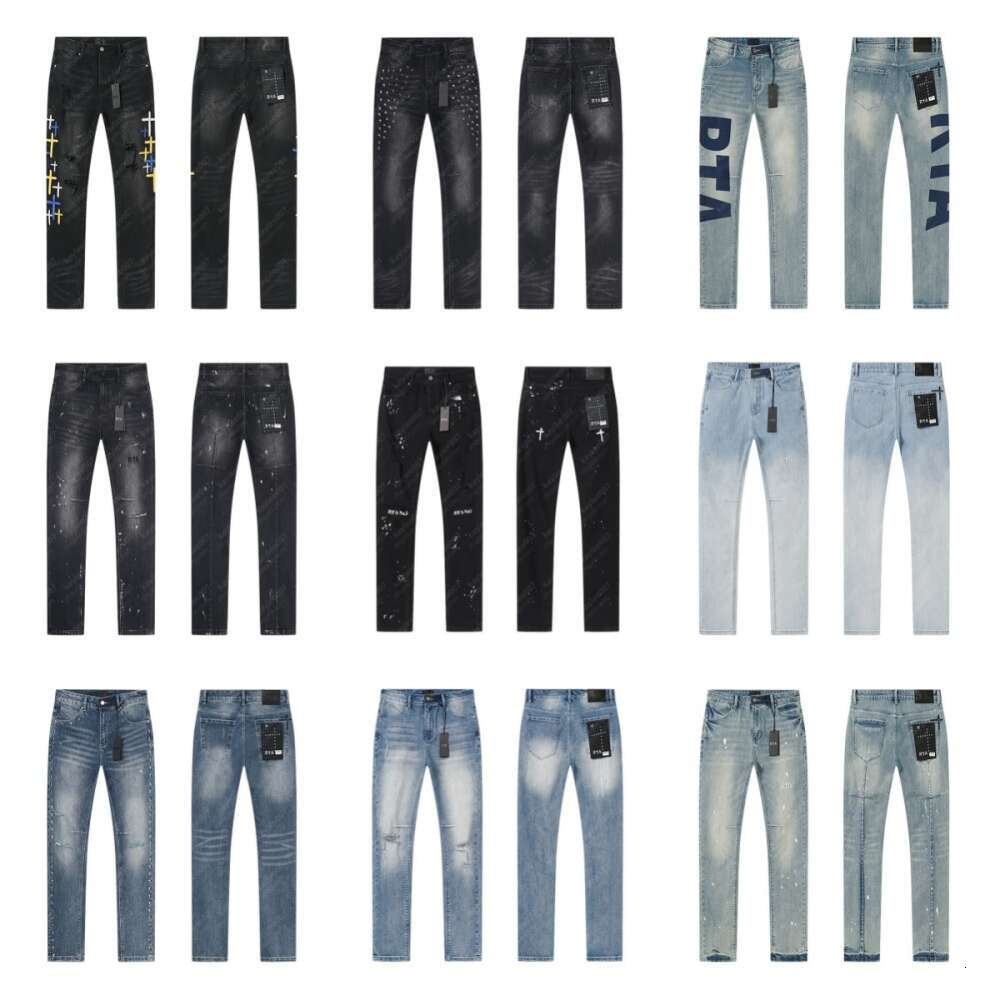 RtA designer mens Jeans hole Jean Hombre trousers Men and women fashion brand luxury pants denim pant Trend Brand Motorcycle Pants Mens Skinny 012
