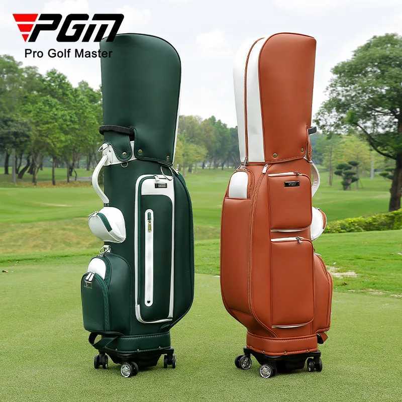 Pgm Wheeled Caddy Bag 4 Wheel 360 Degree Rotation Removable Waterproof Caddy Bag Men and Women Golf Bag Qb127 D260323