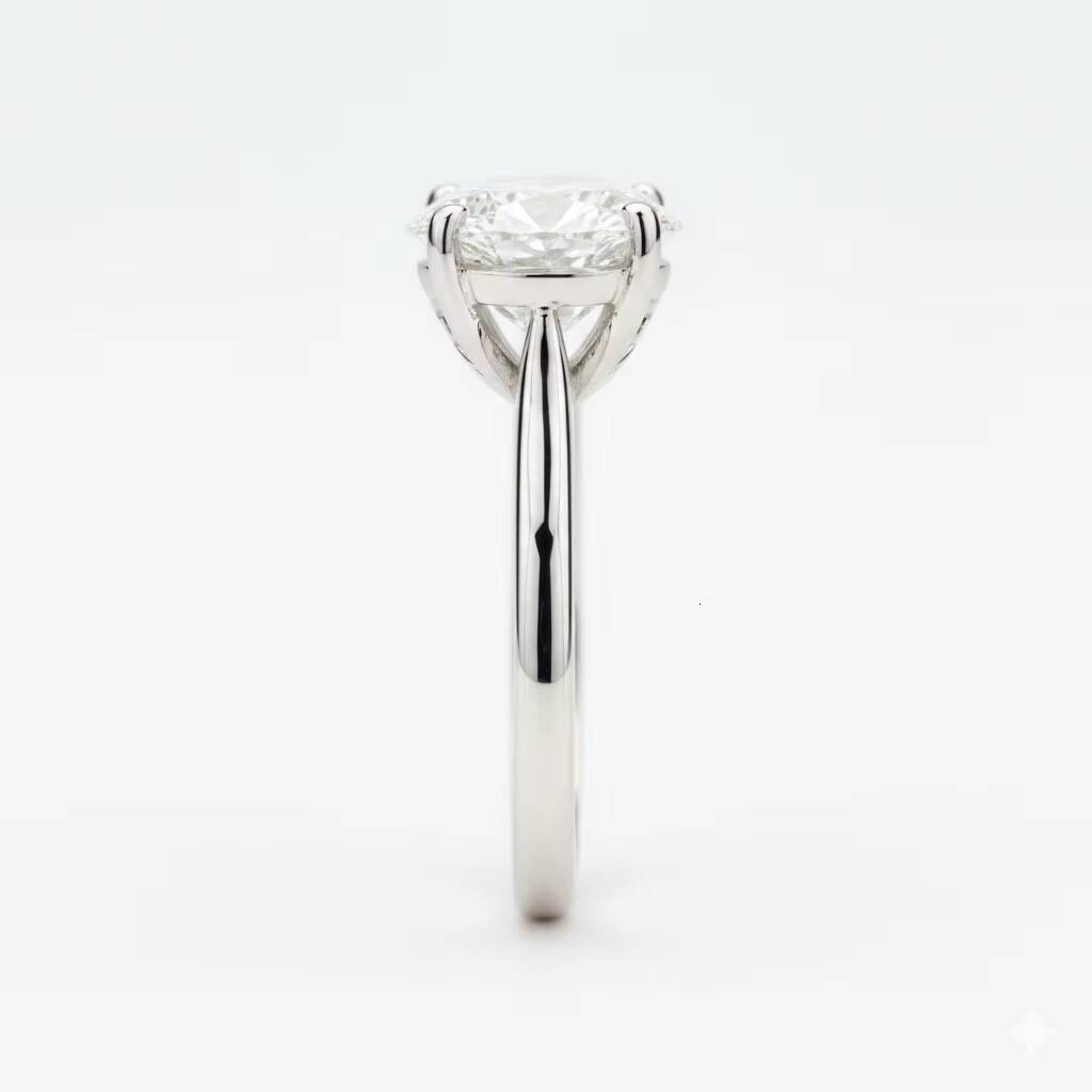 Modern 9K White Gold IGI Certified VVS2 F Color 1-5 CT Oval Cut Lab Grown Diamond Prong Setting Solitaire Ring Women ANIVA Gold